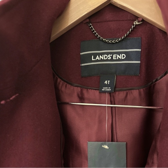Land’s End Wool Fit and Flare Coat | Women’s Size 4 Tall | Deep Claret | $38.00 - Picture 2 of 8
